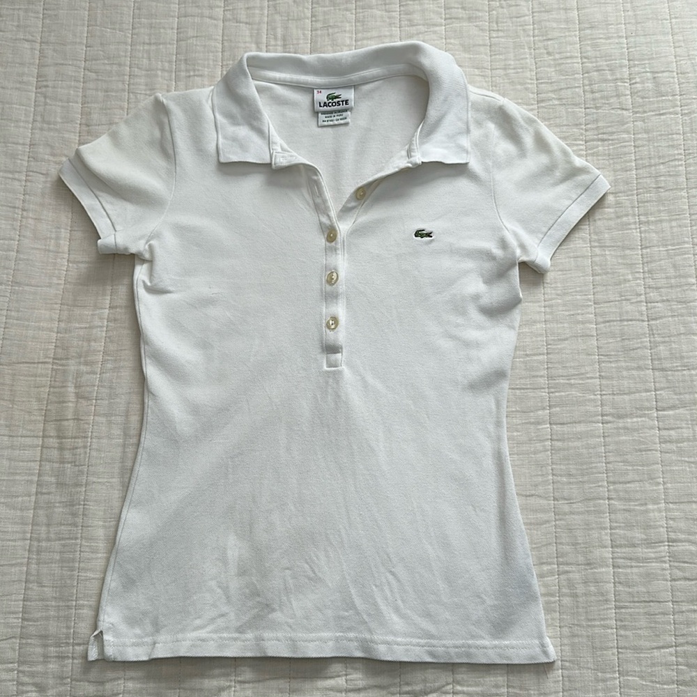 White Lacoste button up